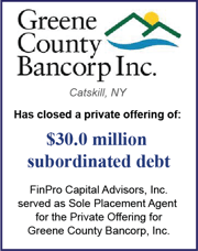 Greene County Bankcorp subordinated debt Greene County Bankcorp subordinated debt